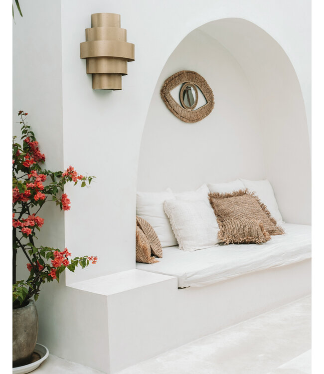 Bazar Bizar De Raffia Eye Spiegel - Naturel - M