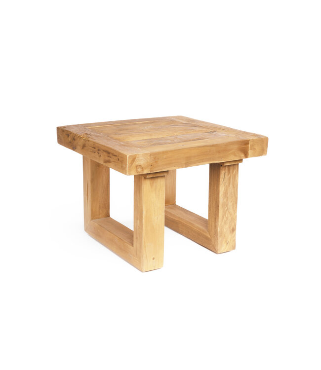 Bazar Bizar De Reclaimed Teak Bijzettafel - Naturel