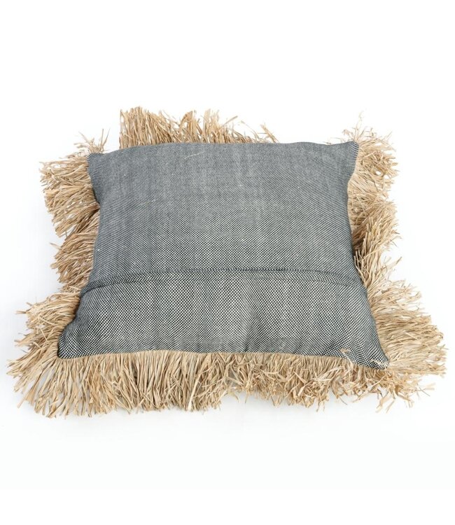 Bazar Bizar De Cotton Bonita Kussenhoes - Zwart Naturel - 60x60