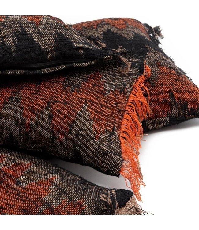 Bazar Bizar De Oh My Gee Kussenhoes - Zwart Oranje -  60x60