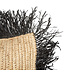 Bazar Bizar De Raffia Kussenhoes - Naturel Zwart - 40x40