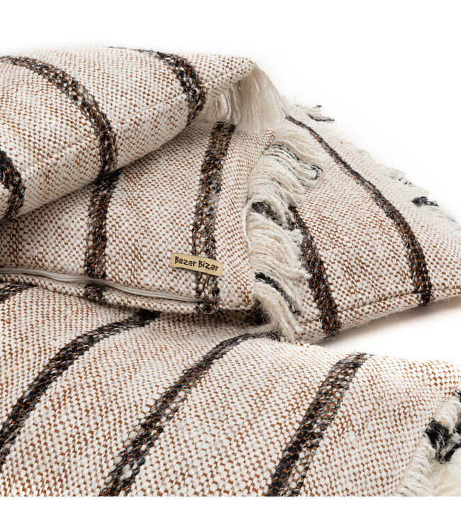 Bazar Bizar De Oh My Gee Kussenhoes - Bohemian Wit - 35x100