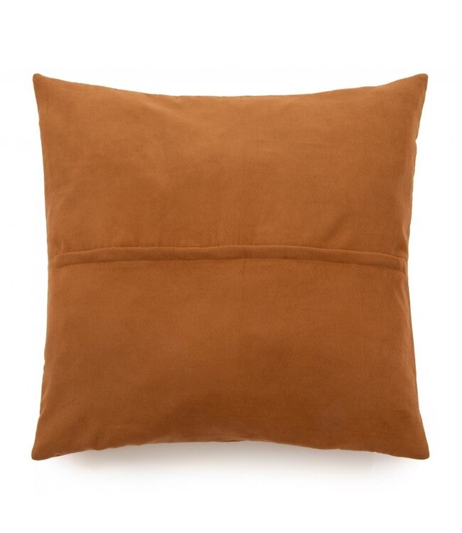 Bazar Bizar De Four Panel Leather Kussenhoes - Camel - 60x60