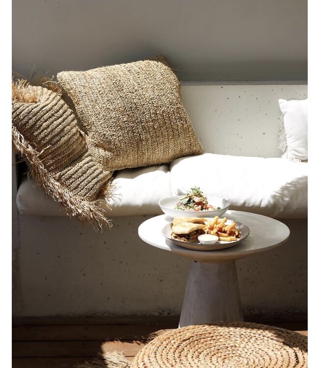 Bazar Bizar De Raffia Flores Kussenhoes - Naturel - 40x40