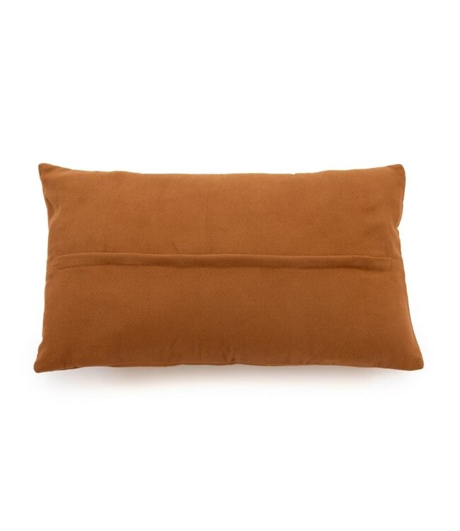 Bazar Bizar Het Six Panel Leather Kussenhoes - Kameel - 30x50