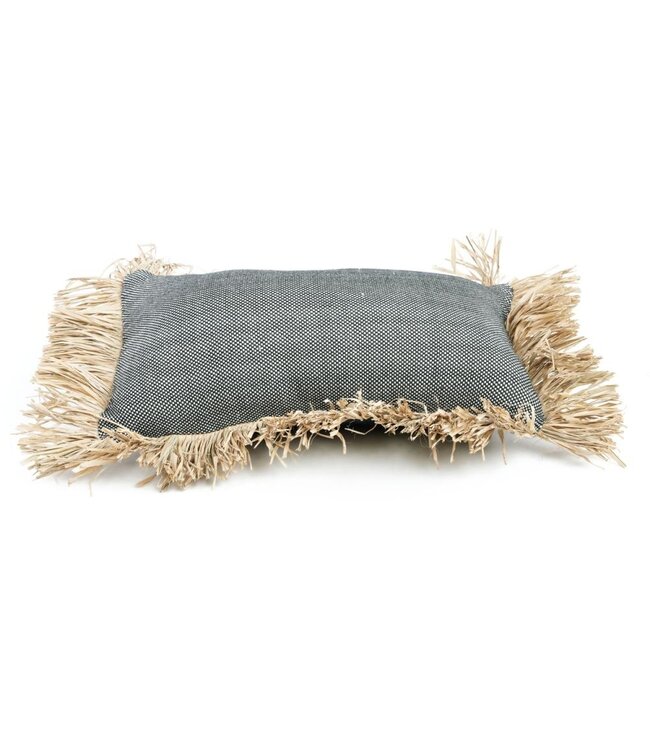 Bazar Bizar De Cotton Bonita Kussenhoes - Zwart Naturel - 30x50