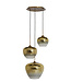 Light & Living Hanglamp 3L 40x160 cm MAYSON glass gold-clear+gold