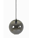 Light & Living Hanglamp 30x28 cm SUBAR matt black+smoked glass