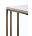 Light & Living Side table 41x31x66 cm ROSHAN travertine sand+antique bronze