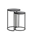 Light & Living Side table S/2 35x51+40x60 cm TALCA lead antique edge