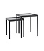 Light & Living Side table S/2 42x42x50+51x51x60 cm KENDRA matt black