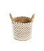 Bazar Bizar De Cross Stitched MacramÃ© Mand - Naturel Wit - S