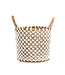 Bazar Bizar De Cross Stitched MacramÃ© Mand - Naturel Wit - S
