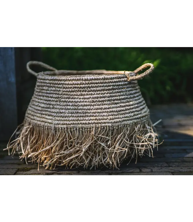 Bazar Bizar De Raffia Deluxe Mand - Naturel - L
