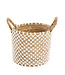 Bazar Bizar De Cross Stitched MacramÃ© Mand - Naturel Wit - M