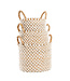 Bazar Bizar De Cross Stitched MacramÃ© Mand - Naturel Wit - M