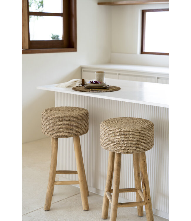 Bazar Bizar Barstoel Raffia - Naturel