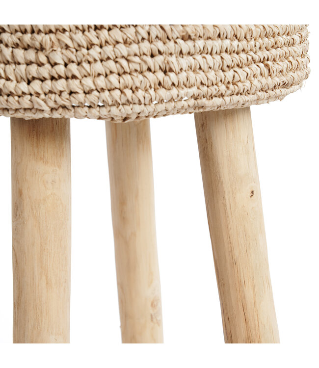 Bazar Bizar Barstoel Raffia - Naturel