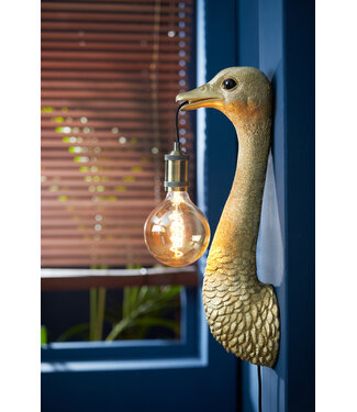 Light & Living Wandlamp 18x15,5x57,5 cm OSTRICH gold