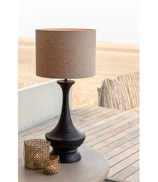 Light & Living Lampvoet 28x66 cm NICOLO wood Mat Zwart