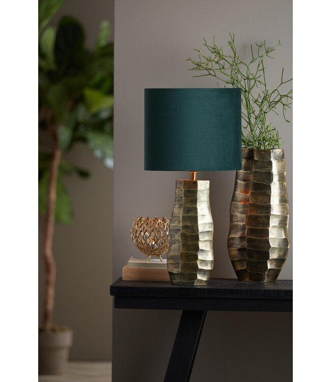 Light & Living Lampenkap Ovaal straight slim 30-15-25 cm VELOURS dutch green