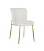 Richmond Interiors Stoel Odessa white bouclé / brushed gold