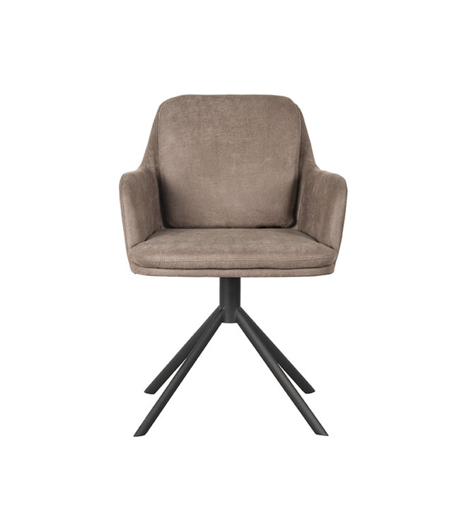LABEL51 LABEL51 Eetkamerstoel Joy - Taupe - Microfiber
