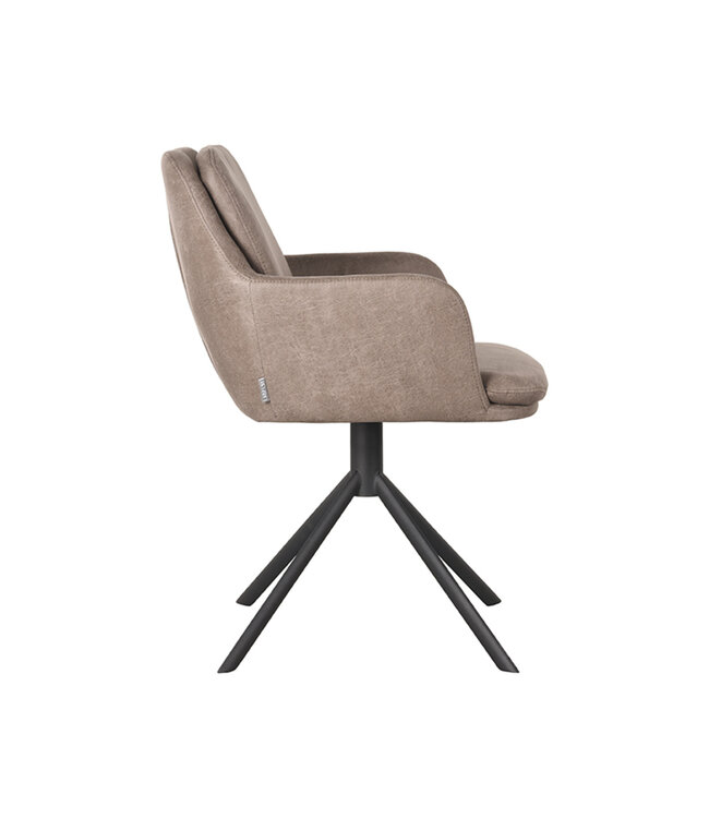 LABEL51 LABEL51 Eetkamerstoel Joy - Taupe - Microfiber