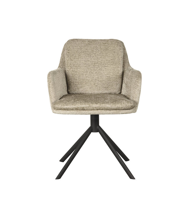 LABEL51 LABEL51 Eetkamerstoel Joy - Beige - Fluweel