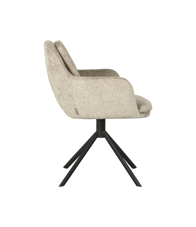 LABEL51 LABEL51 Eetkamerstoel Joy - Beige - Fluweel