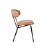 LABEL51 Eetkamerstoel Zack - Cognac - Microfiber
