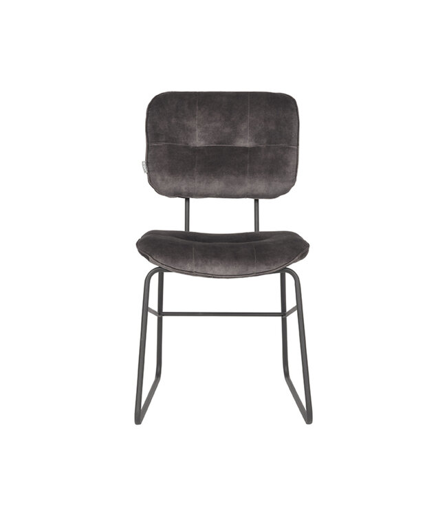 LABEL51 LABEL51 Eetkamerstoel Dez - Antraciet - Velours