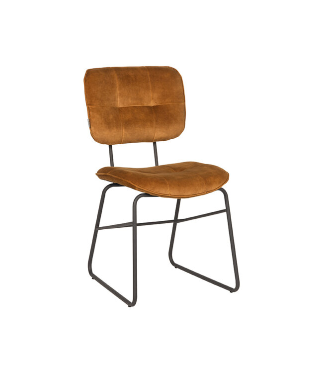 LABEL51 Eetkamerstoel Dez - Oker - Velours