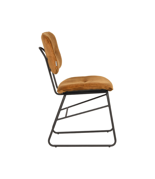LABEL51 Eetkamerstoel Dez - Oker - Velours