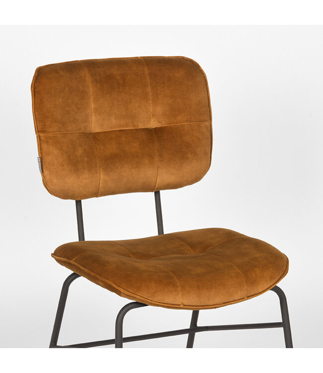 LABEL51 Eetkamerstoel Dez - Oker - Velours