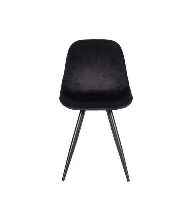 LABEL51 LABEL51 Eetkamerstoel Capri - Zwart - Fluweel