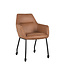LABEL51 Eetkamerstoel Lenny - Cognac - Microfiber