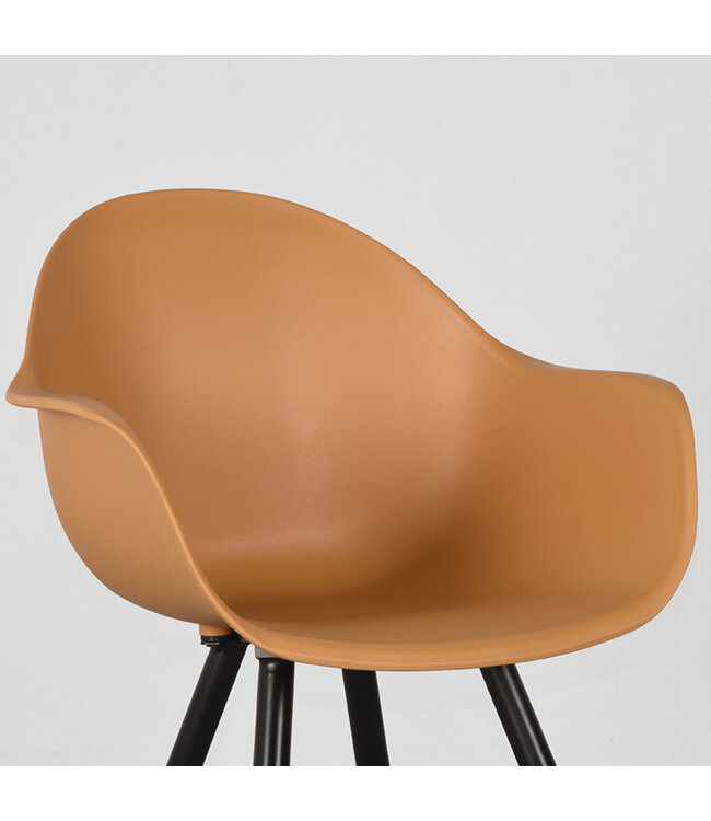 LABEL51 Eetkamerstoel Luca - Oker - Kunststof