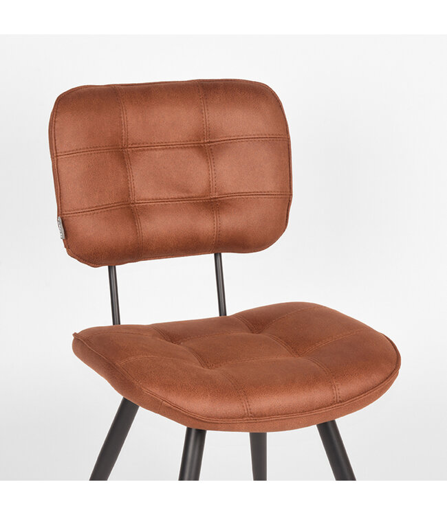 LABEL51 LABEL51 Eetkamerstoel Gus - Cognac - Microfiber