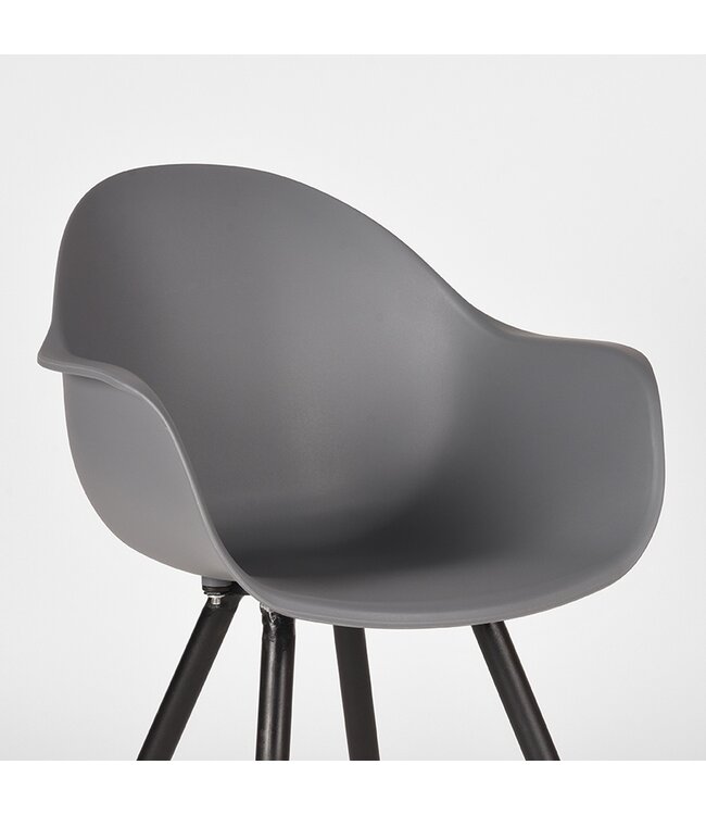 LABEL51 Eetkamerstoel Luca - Antraciet - Kunststof