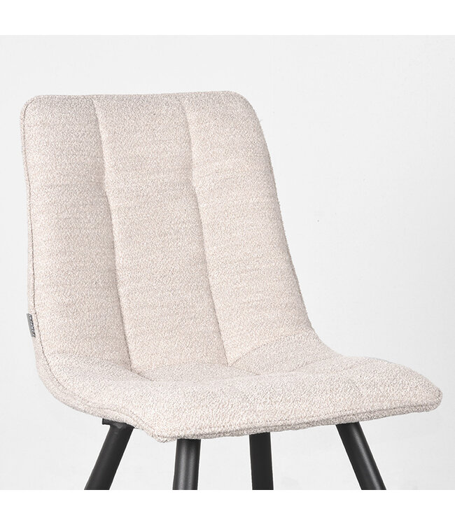 LABEL51 Eetkamerstoel Jelt - Naturel - Boucle
