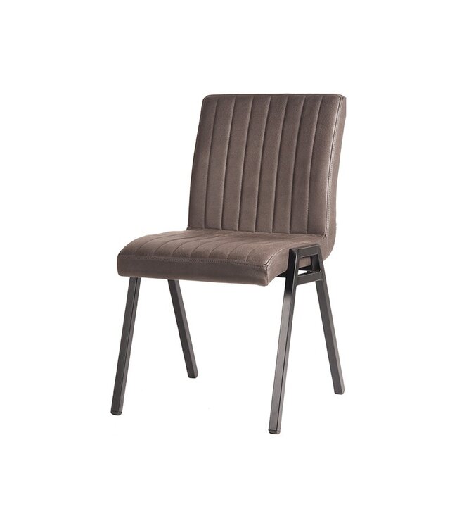 LABEL51 LABEL51 Eetkamerstoel Matz - Antraciet - Microfiber