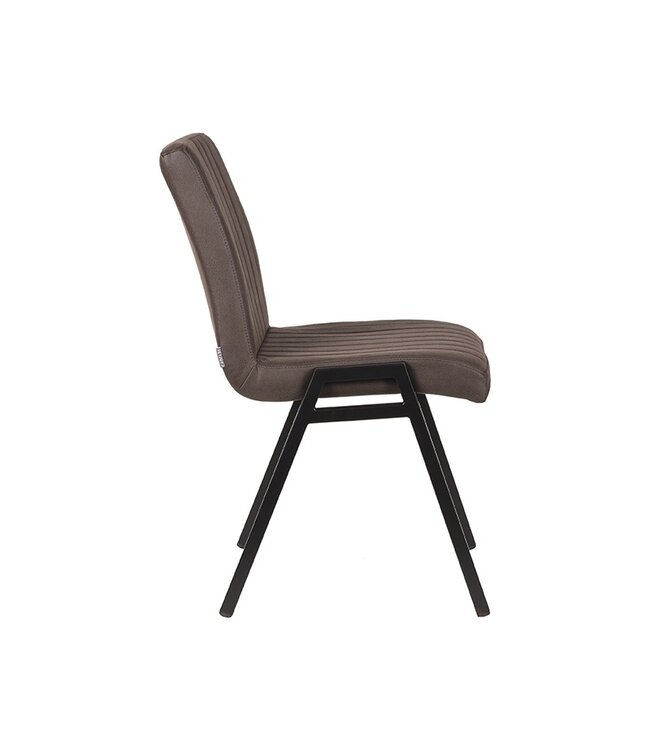 LABEL51 LABEL51 Eetkamerstoel Matz - Antraciet - Microfiber