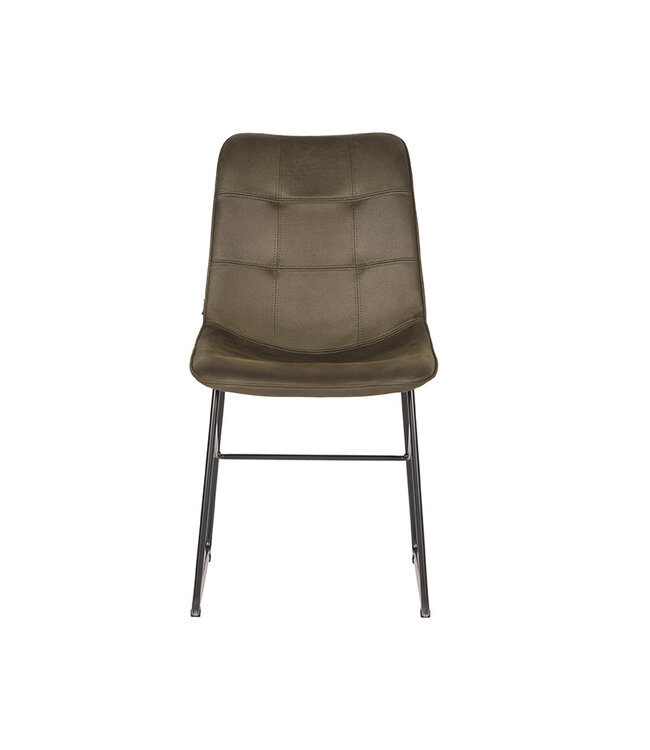 LABEL51 LABEL51 Eetkamerstoel Slim - Army green - Microfiber