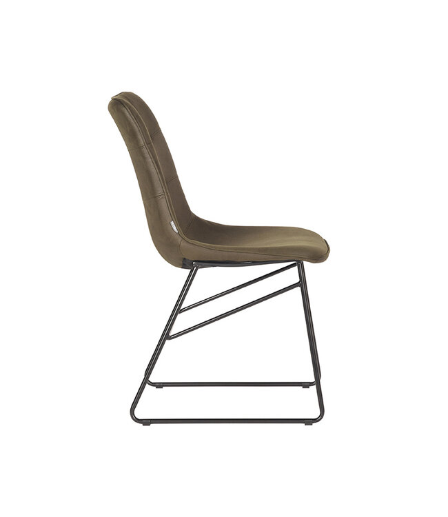 LABEL51 LABEL51 Eetkamerstoel Slim - Army green - Microfiber