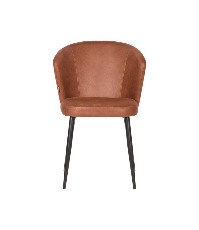 LABEL51 Eetkamerstoel Wave - Cognac - Microfiber
