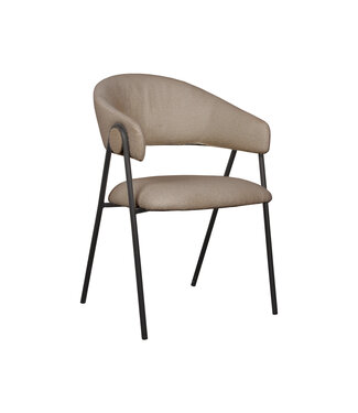 LABEL51 Eetkamerstoel Lowen - Bruin - Boucle