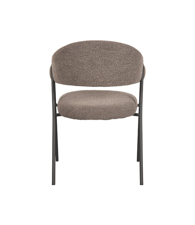 LABEL51 Eetkamerstoel Lowen - Bruin - Boucle