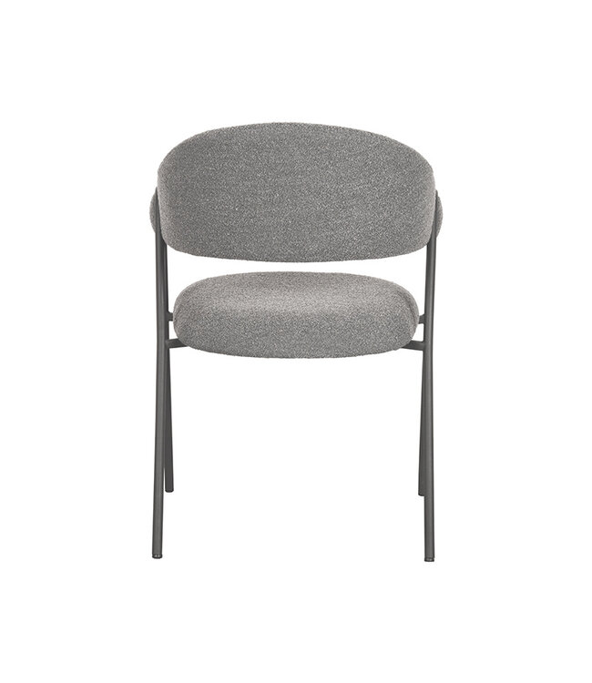 LABEL51 Eetkamerstoel Lowen - Grijs - Boucle