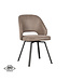 LABEL51 Eetkamerstoel Lewis - Taupe - Microfiber